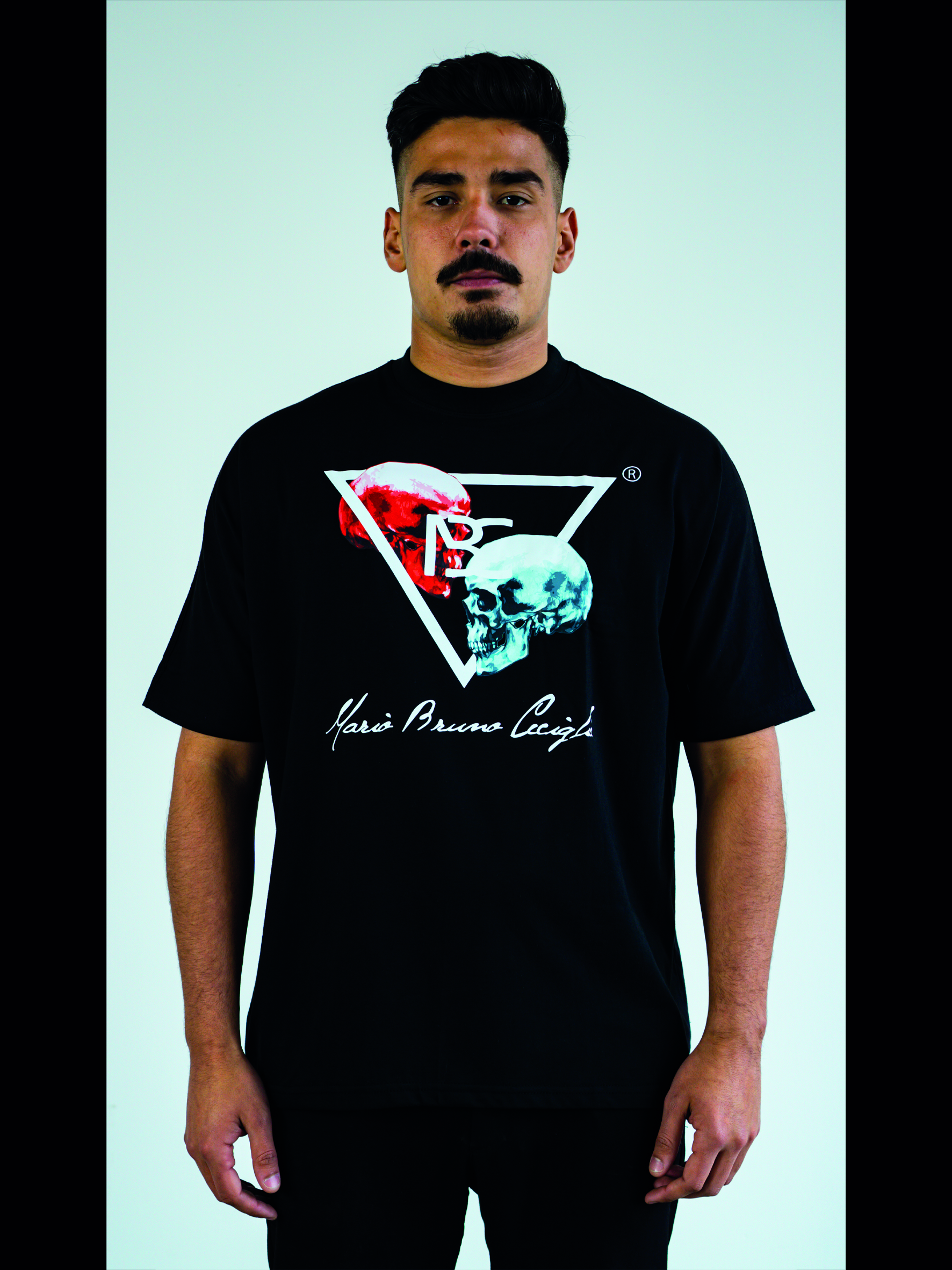 T-SHIRT REDBLUE SKULL – Bild 2