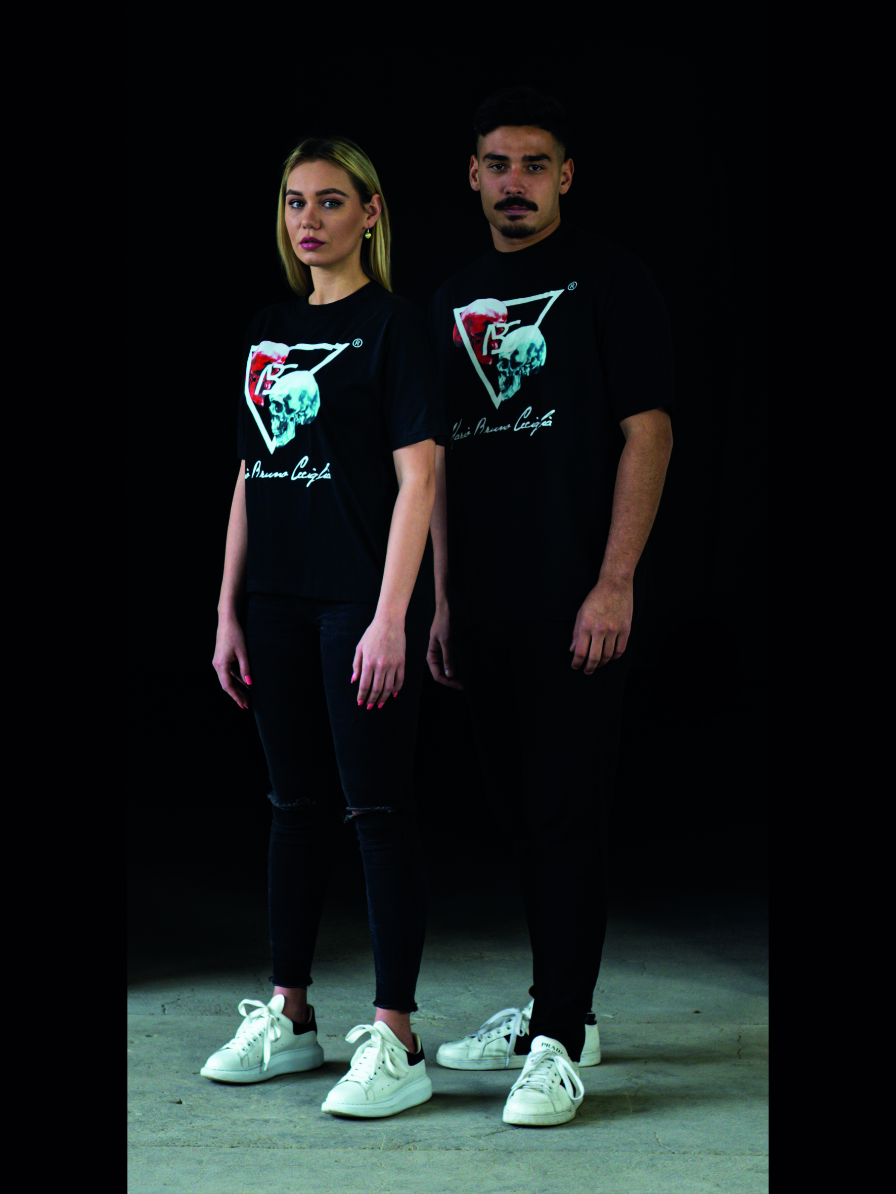 T-SHIRT REDBLUE SKULL – Bild 3