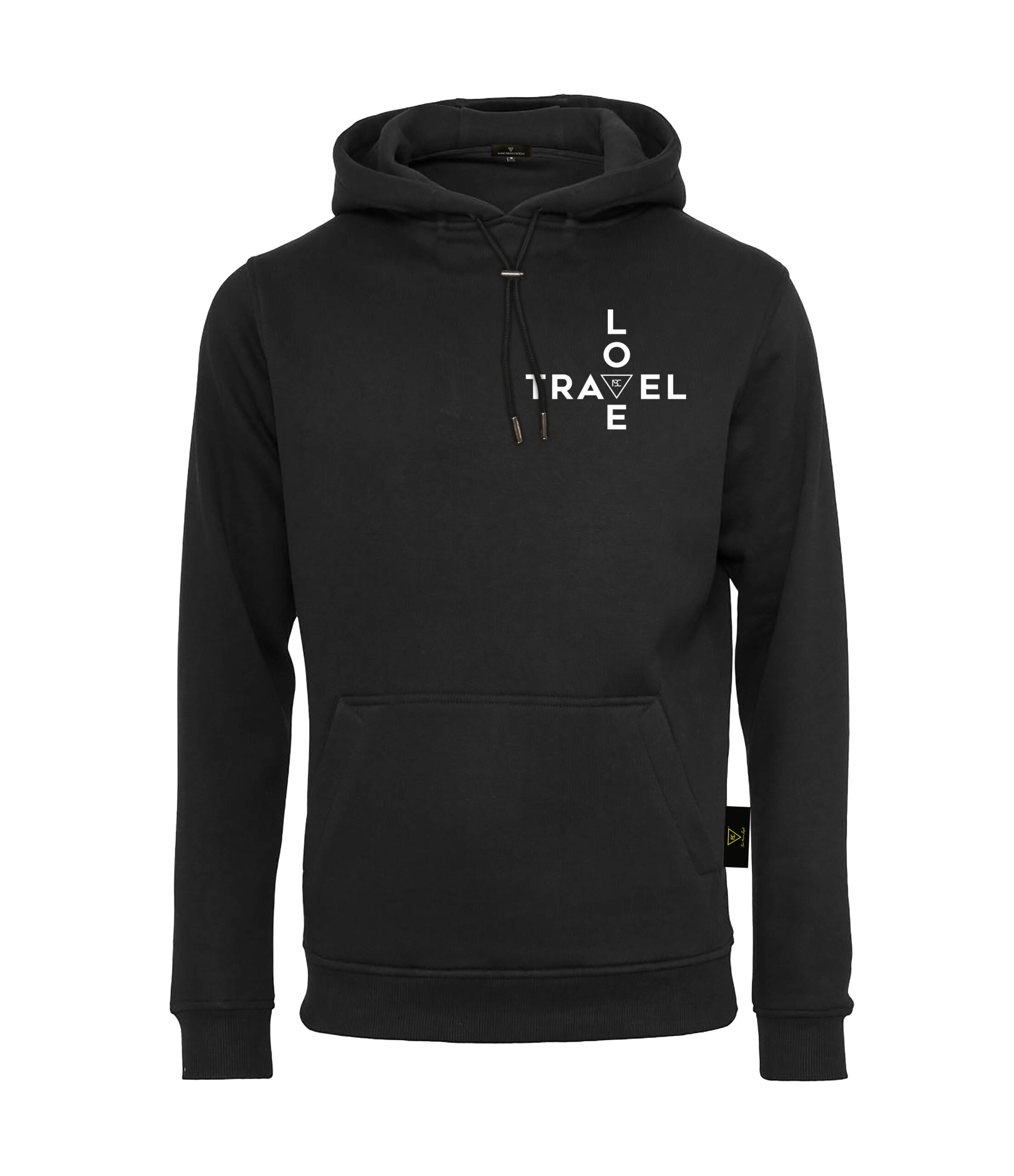 Kapuzenpullover in Oversize Boarding-Pass Black