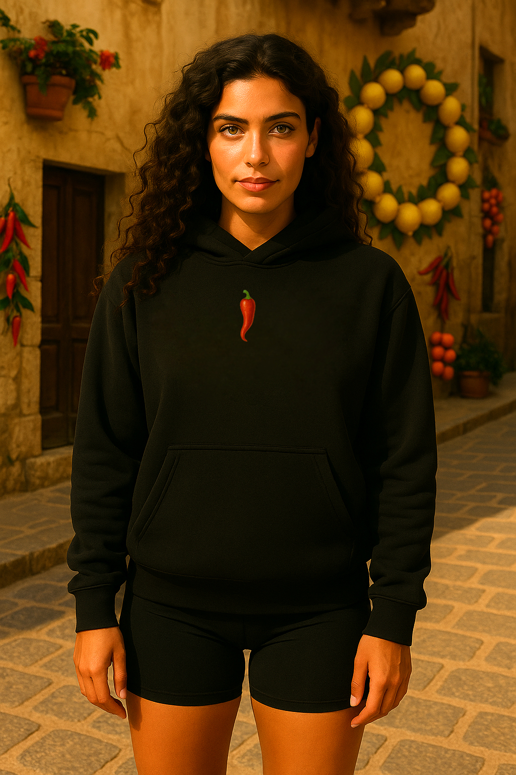 HOODIE OVERSIZE FLUFFY HOT AS A PEPERONCINO – Bild 5