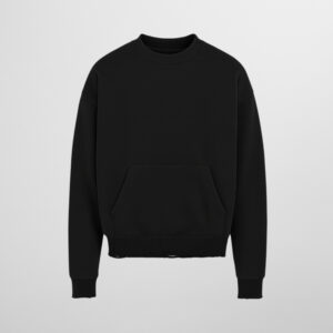 Sweater Oversize Destroyed Look mit Kängurutasche